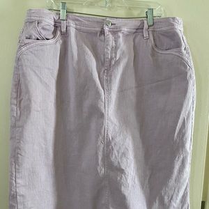 Lavender denim skirt